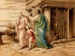 A1_Genesis_27-Hagar a Izmael posláni pryč od Josef Johann Michel