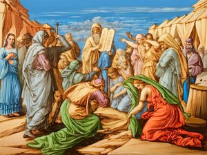 A2_Exodus_14_Ten Commandments 2 od Josef Johann Michel