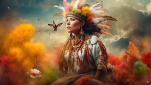Dreamcore_dreamlike_scene-native american_04 od Josef Johann Michel