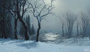 JJM znovu vytváří Bierstadt-A: Winter in Yosemite (bruslař)