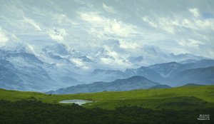 JJM znovu vytvořil Friedrich-C-D: Driving Clouds (alpské panoráma)