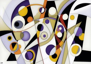 abstrakt: on white_circles+houpačky 8