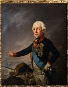 Portrait du marechal generalissime Prince Alexandre Souvorov (1729-1800). (Portrait of the Field Marshal Generalissimo Prince A. Suvorov). Peinture de Josef Kreuzinger (1757-1829), huile sur toile   1408480   cs       czech Successfully Translated  Origina od Josef Kreuzinger