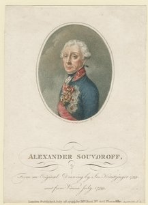 Portrét polního maršála generalissima prince Alexandra Suvorova 1729-1800, 1799 od Josef Kreuzinger