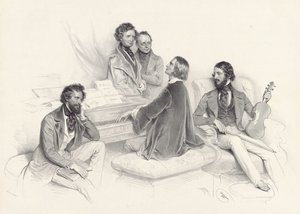 Matiné u Liszta od Josef Kriehuber