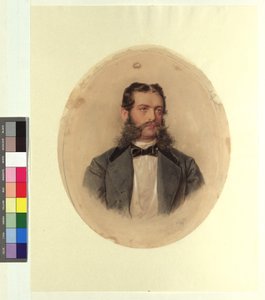 August Szabo (1836 - 1910), kavárník ve Volksgartenu od Josef Kriehuber
