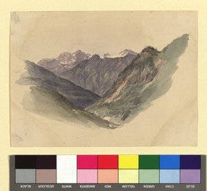 Horské údolí od Josef Kriehuber