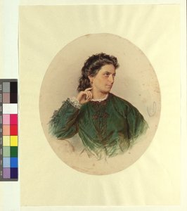 Karoline () Jagemannová, sestra malíře Ferdinanda Jagemanna. od Josef Kriehuber