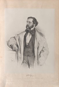 Portrét operního pěvce Achille De Bassini 1819-1881, 1854.