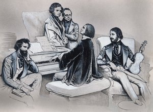 Kresba podle litografie Josefa Kriehubera (1800-1876) od Josef Nikolaus Kriehuber