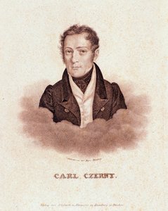 Portrét Carla Czernyho (litografie od Josef Nikolaus Kriehuber