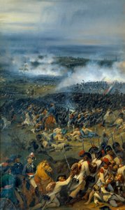 Revoluční války: „“ Bitva u Anderlechtu 13. listopadu od Joseph-Louis Hippolyte Bellange