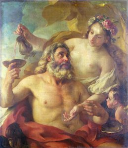 Jupiter, Hebe a Amor od Joseph-Marie the Elder Vien