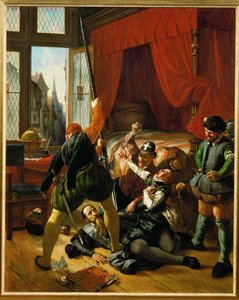 Výjev z noci svatého Bartoloměje (malba na plátně) od Joseph Nicolas Robert Fleury