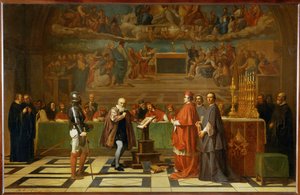Galileo Galilei vor dem Heiligen Offizium im Vatikan von Joseph-Nicolas Robert-Fleury