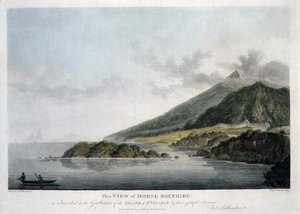 Pohled na Morne Soufrire na ostrově St. Vincent, ryté a hospoda. Francis Jukes (1747-1812) od Joseph (after) Billinghurst