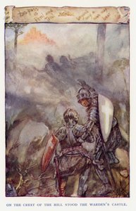 Ilustrace pro Sir Knight of the Splendid Way (barevné lito) od Joseph (after) Finnemore