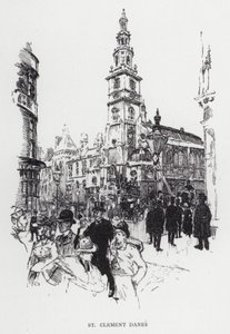 St Clement Danes (litho)