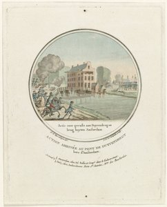 Útok na most Duivendrecht, 1787 Akce pro Gevalle aan Duyvendregse brug buyten Amsterdam / Akce arrivée au pont de Duyvendregt hors d