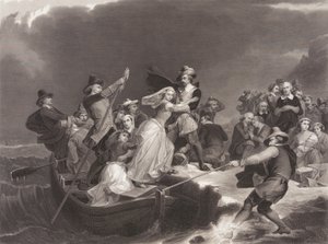 The Pilgrims Landing u Plymouth Rock v roce 1620 od Joseph Andrews