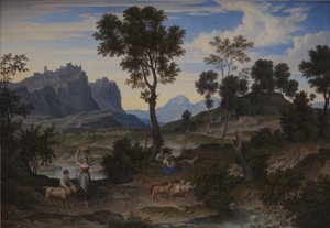 Krajina z Civitella poblíž Olevano od Joseph Anton Koch