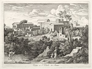 Pohled na San Vitale, Řím, c. 1810. od Joseph Anton Koch