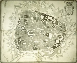 Rytý plán Vídně, 1770 od Joseph Anton Nagel