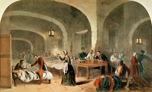 Náčrt oddělení v nemocnici ve Scutari, c.1856