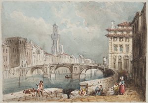 Florencie, vloženo do Thomas Moodys Journal o turné po Švýcarsku a Itálii, 1822 (wc na papíře)