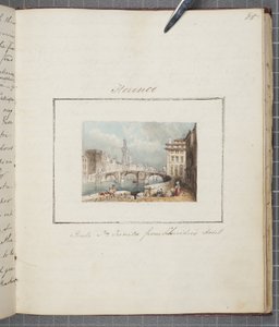 Florencie, vloženo do Thomas Moodys Journal o turné po Švýcarsku a Itálii, 1822 (wc na papíře)