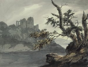 Zřícenina hradu poblíž řeky od Joseph Barber