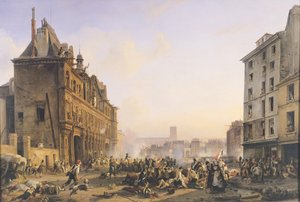 Útok na Hotel de Ville, 28. července 1830 od Joseph Beaume