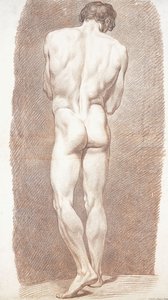 Studie mužského aktu, při pohledu zezadu, 1774