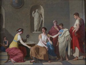 Cornelia, matka Gracchi, c. 1793.