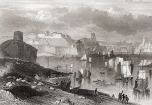 Plymouth, Devon, pohled z hory Batten (print) od Joseph Brown