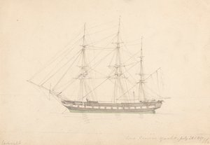 Jachta lorda Cravena, 23. července 1817 od Joseph Cartwright