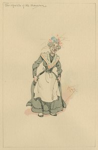 The Hostess of the Mansion, c.1920 (pero a inkoust s wc na papíře) od Joseph Clayton Clarke
