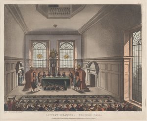 Loterie Drawing, Coopers Hall, 1. února 1809, 1. února 1809. od Joseph Constantine Stadler