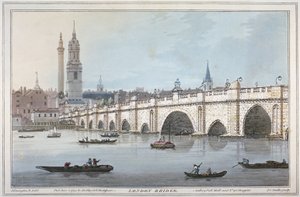 Starý londýnský most, 1795 od Joseph Constantine Stadler