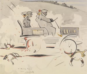 The Road Hog (umýt na papíře) od Joseph Crawhall