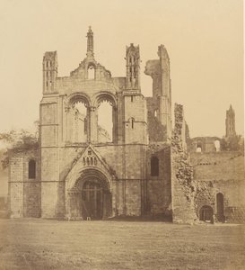 Kirkstall Abbey. Ze západu, 50. léta 19. století. od Joseph Cundall