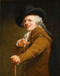 Autoportrét umělce v masce zesměšňovače, c. 1793.