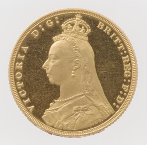Queen Victoria Jubilee Head proof sovereign, 1887.