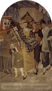 Corporation Street, Birmingham v březnu 1914 od Joseph Edward Southall