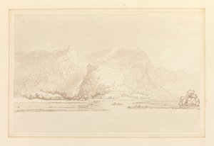 Lodore Cottage skály a pád od Joseph Farington