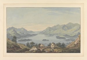 Údolí Keswick a Derwent Water od Joseph Farington