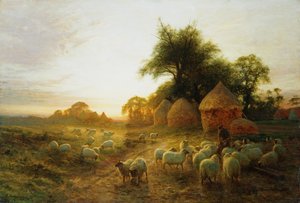 Yon Yellow Sunset Dying in the West (olej na plátně) od Joseph Farquharson