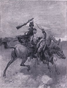 Srazí jednoho z nich z koně (litho) od Joseph Finnemore