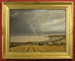 Pohled z Portishead směrem k Walesu (olej na plátně) od Joseph Francis Walker