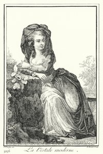 The Modern Vestal Virgin (rytina) od Joseph Franz von (after) Goez